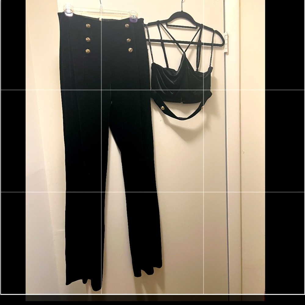 Black Velvet 2 piece pants set. Worn once